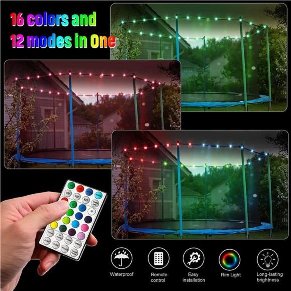 【Upgraded Large Volume Version】 LED Trampoline Lights，Remote Control Trampoline - Picture 3 of 7